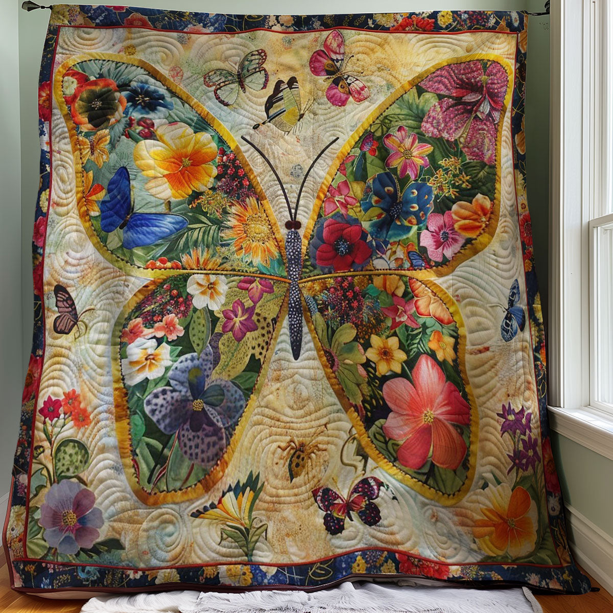 Flowers Garden Butterfly WM1508044CL Quilt