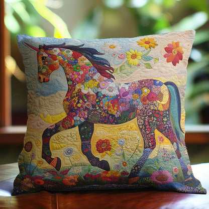 Flowers Horse WM0608105CL Quilt Pillow Case