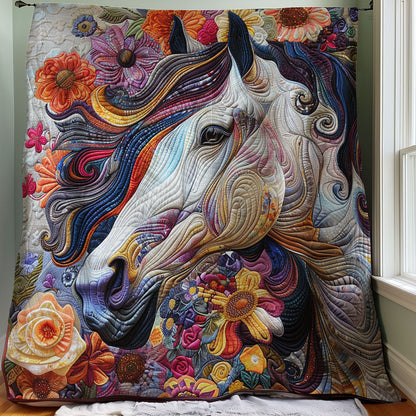 Flowers Horse WM1008048CL Quilt