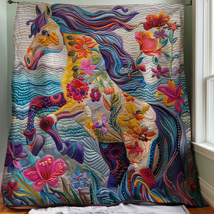 Flowers Horse WM1308003CL Quilt