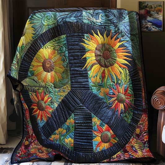 Flowers Peace Sign WM2907001CL Quilt