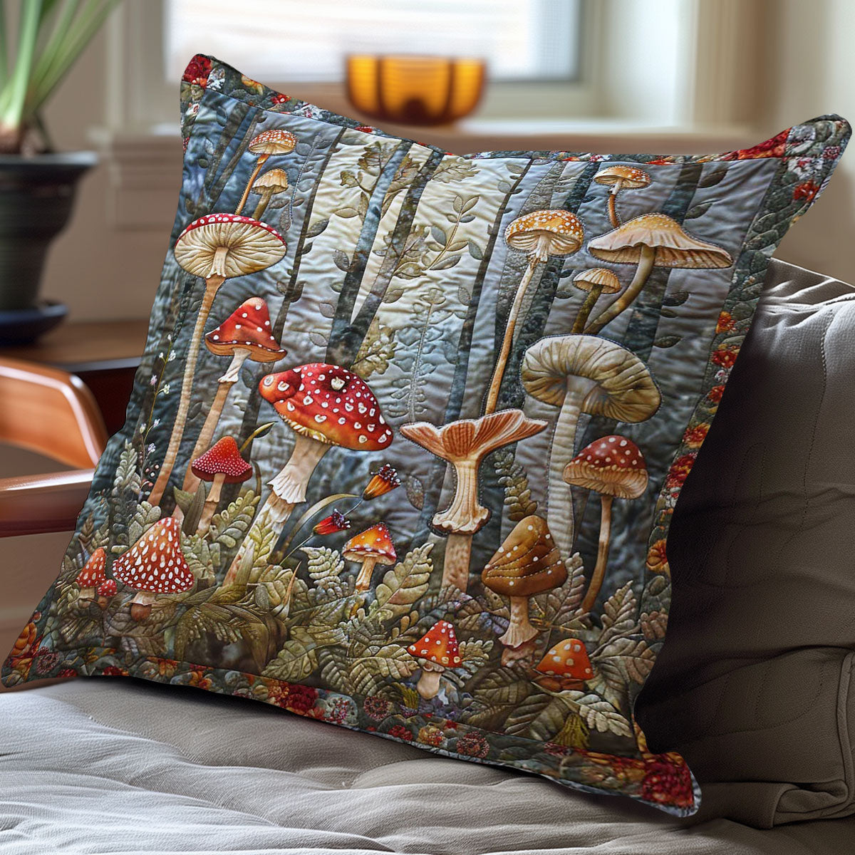 Forest Mushroom WN3007065CL Quilt Pillow Case