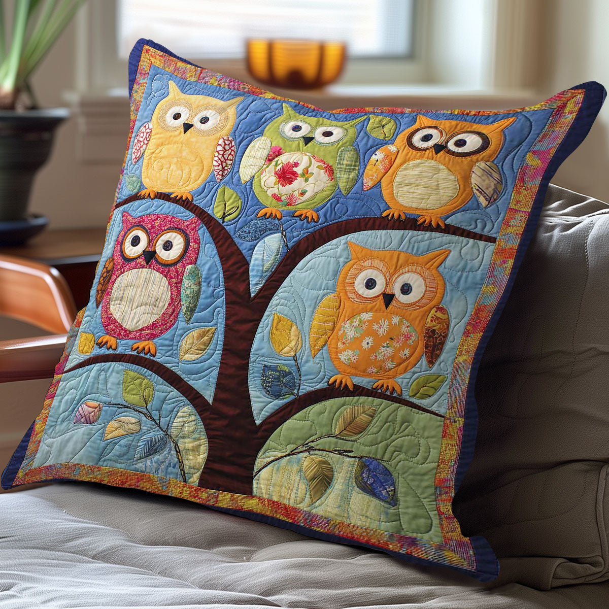 Forest Owl WN0308040CL Quilt Pillow Case