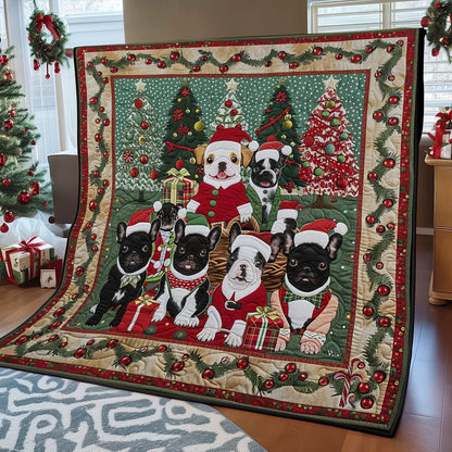 French Bulldog Family SR2008028CL Quilt
