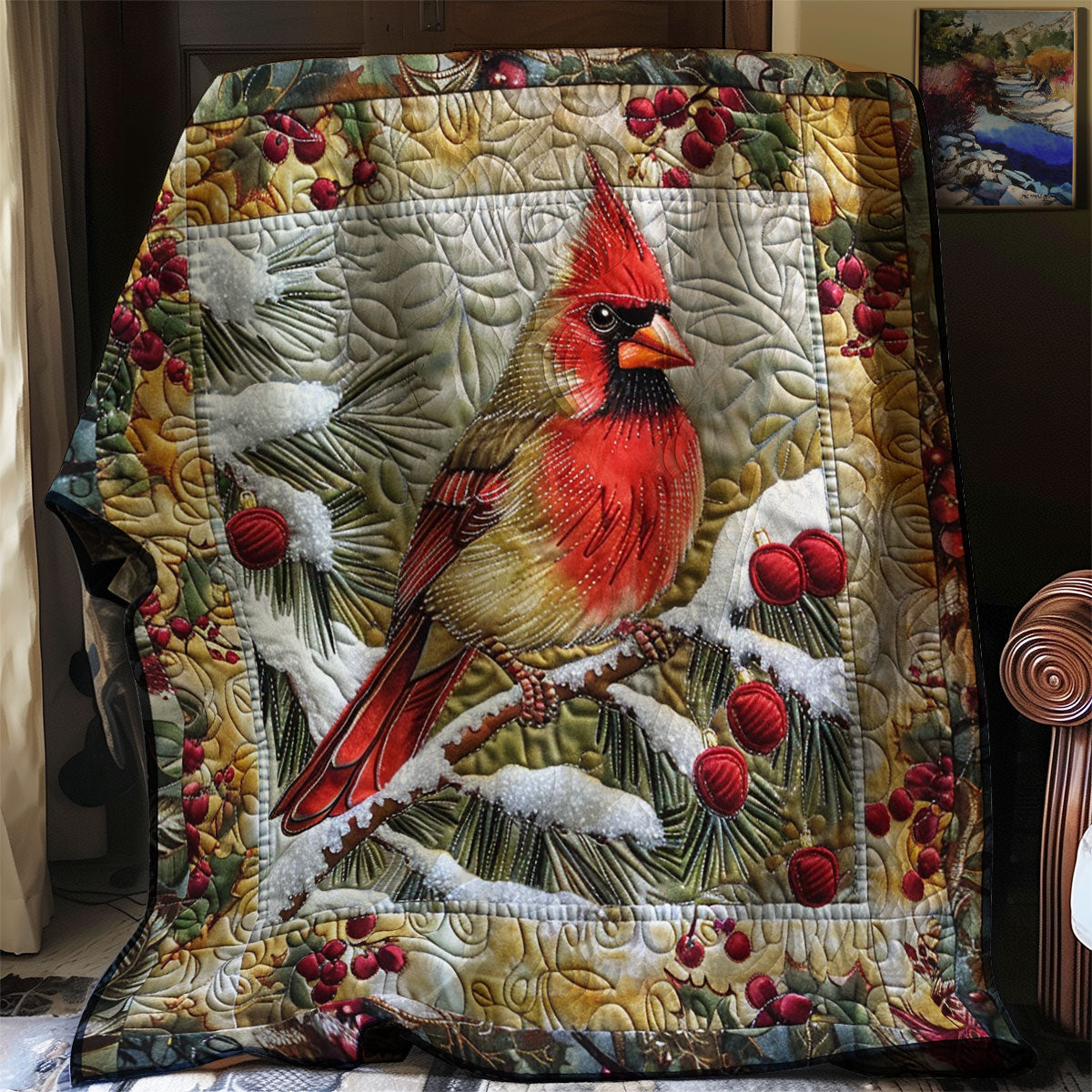 Frosty Cardinal WN2208047CL Quilt