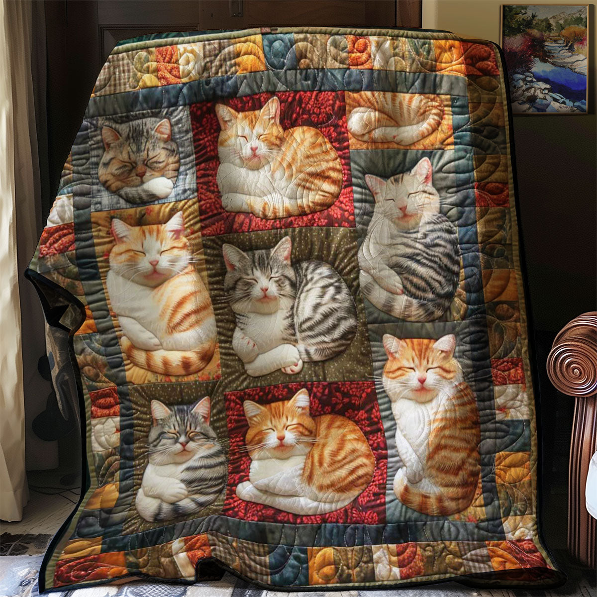 Furry Cats WN2108033CL Quilt