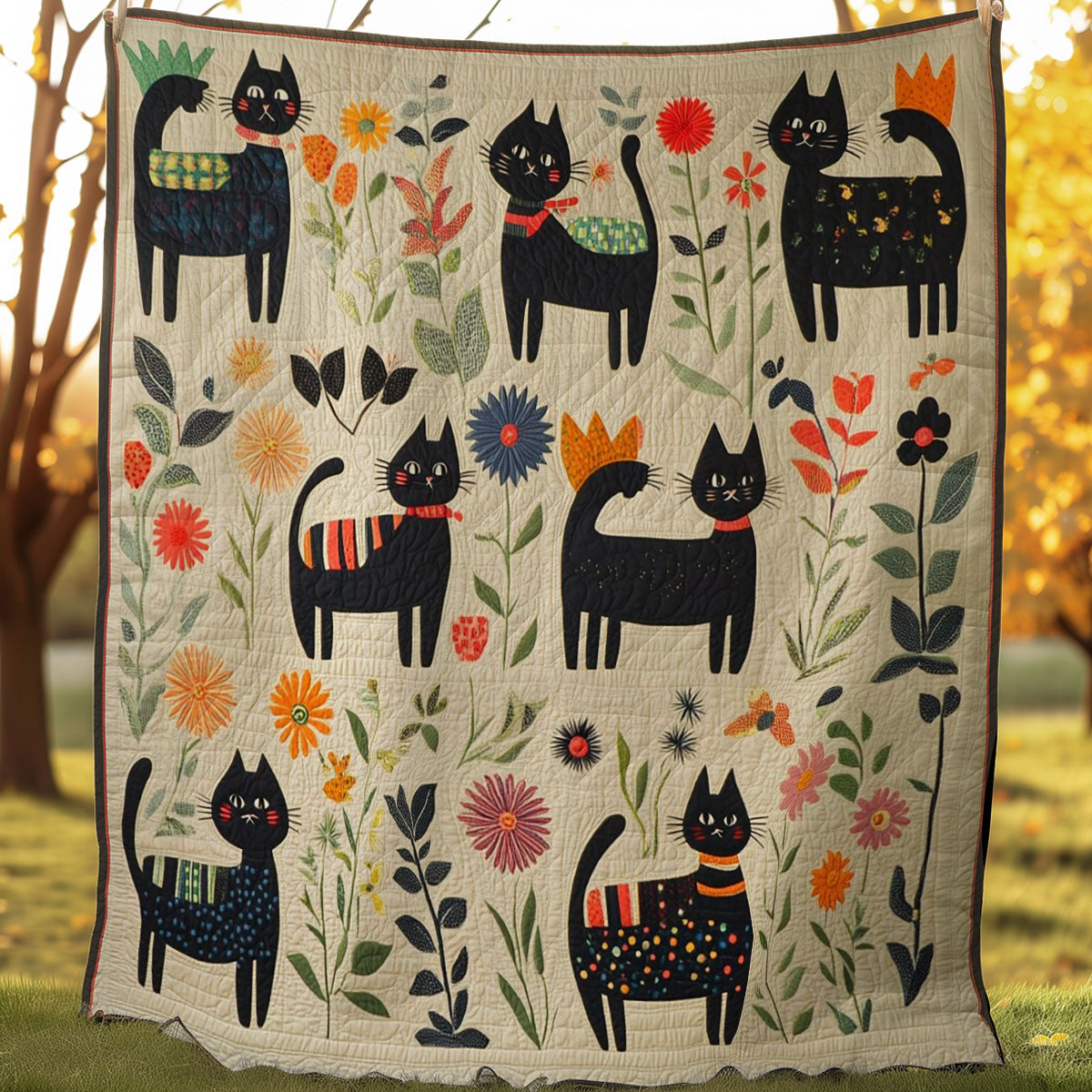 Garden Cats WM0308037CL Quilt