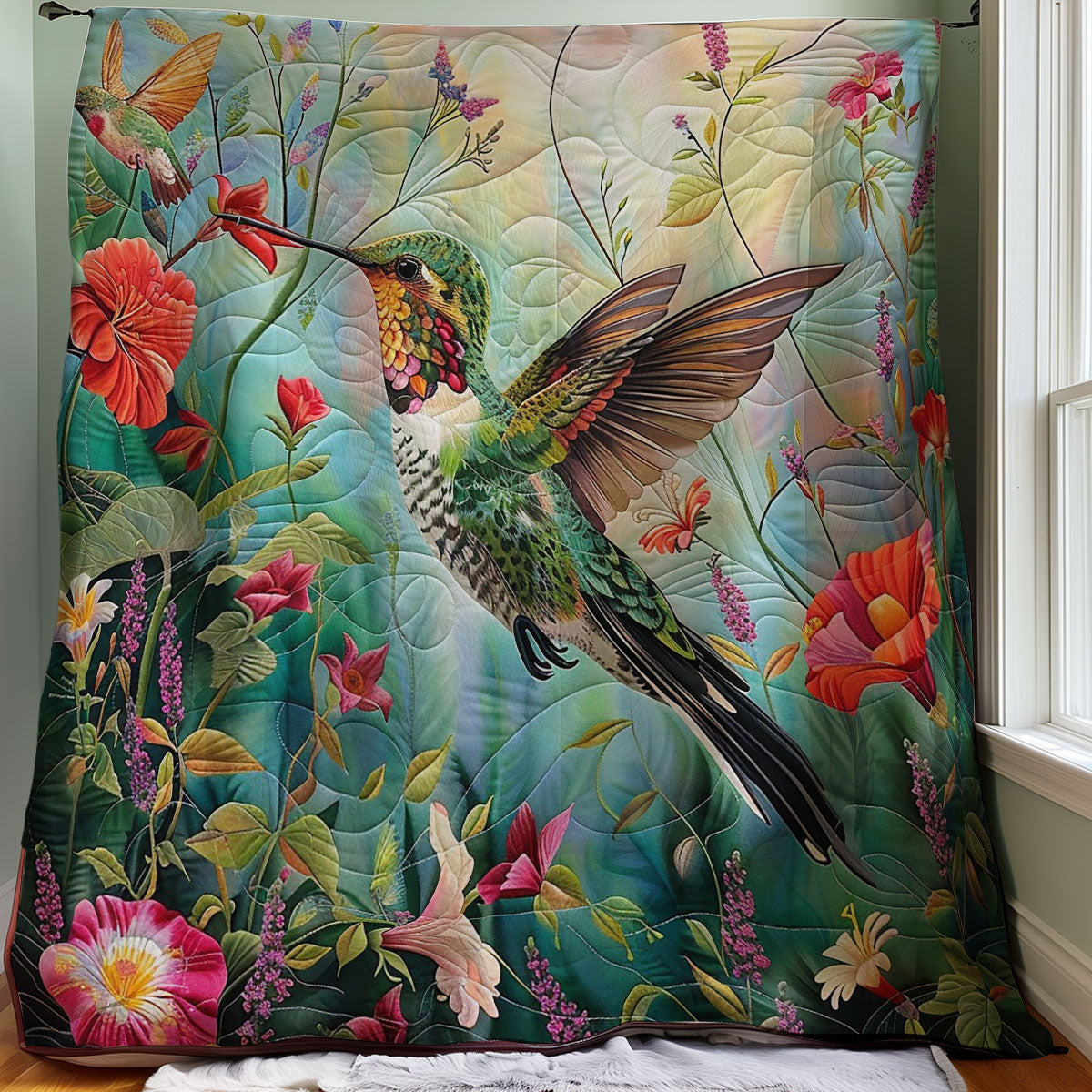 Garden Hummingbirds WM1008055CL Quilt