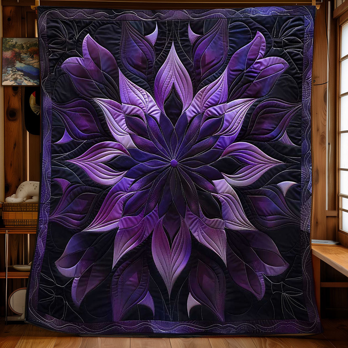 Gentle Purple Flower WN1508096CL Quilt