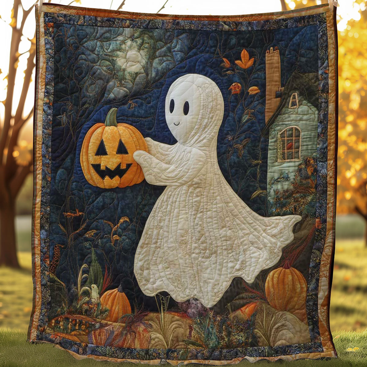 Ghost and Gourd Snug WN3107022CL Quilt