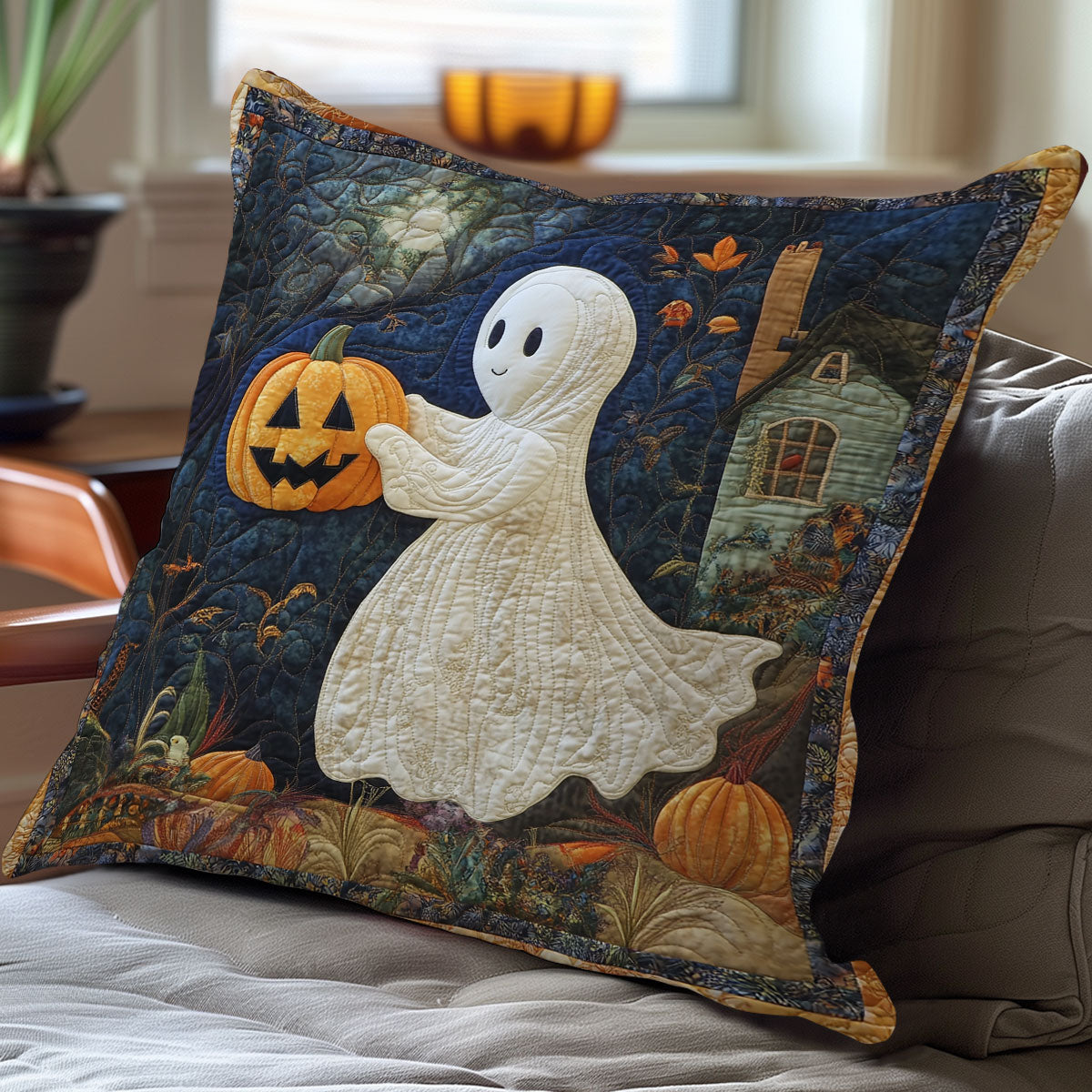 Ghost and Gourd Snug WN3107073CL Quilt Pillow Case