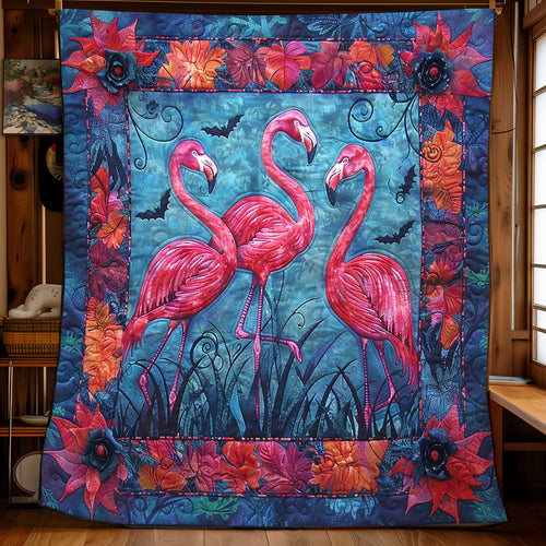 Ghostly Flamingo Perch WN0908012CL Quilt