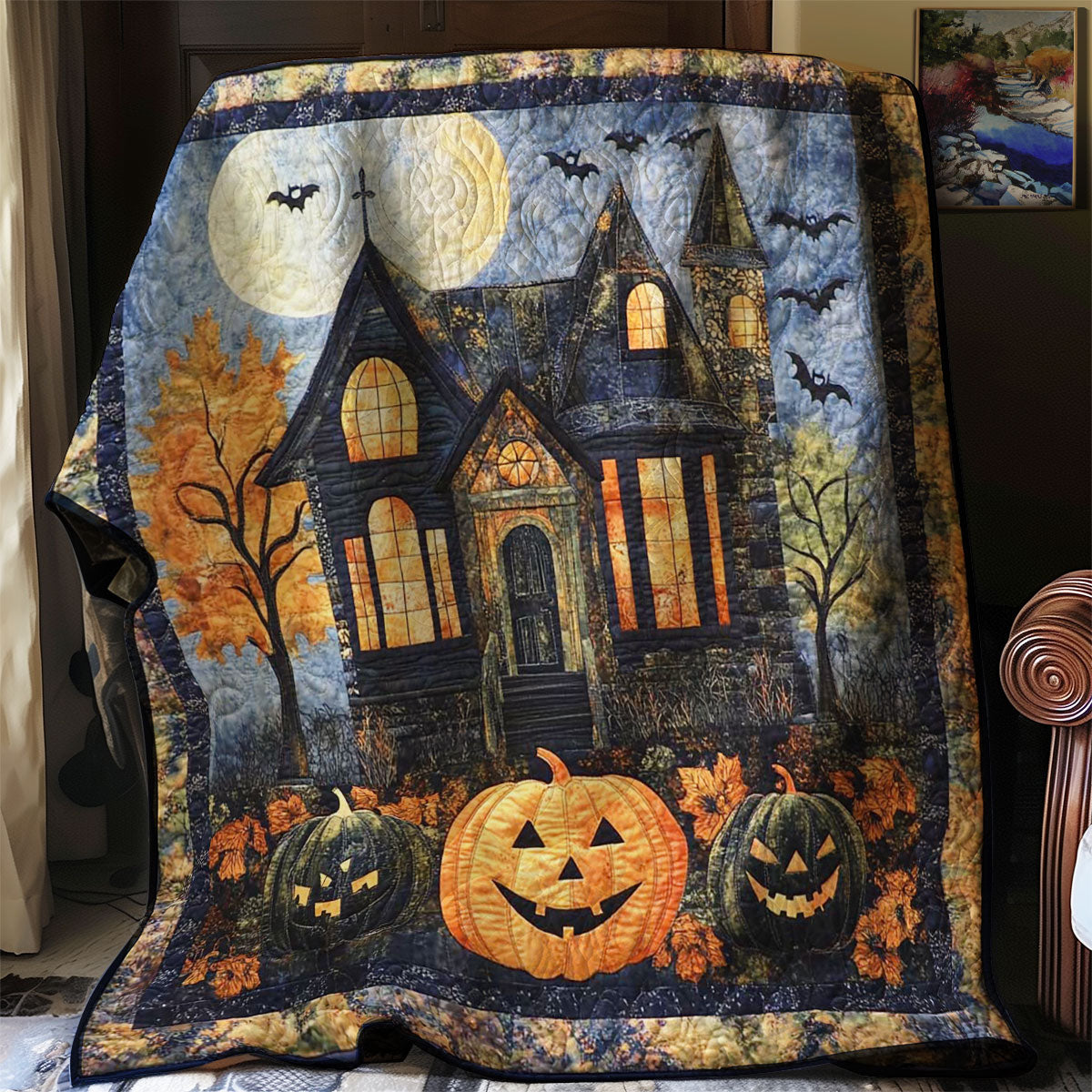 Ghostly House WN0308010CL Quilt