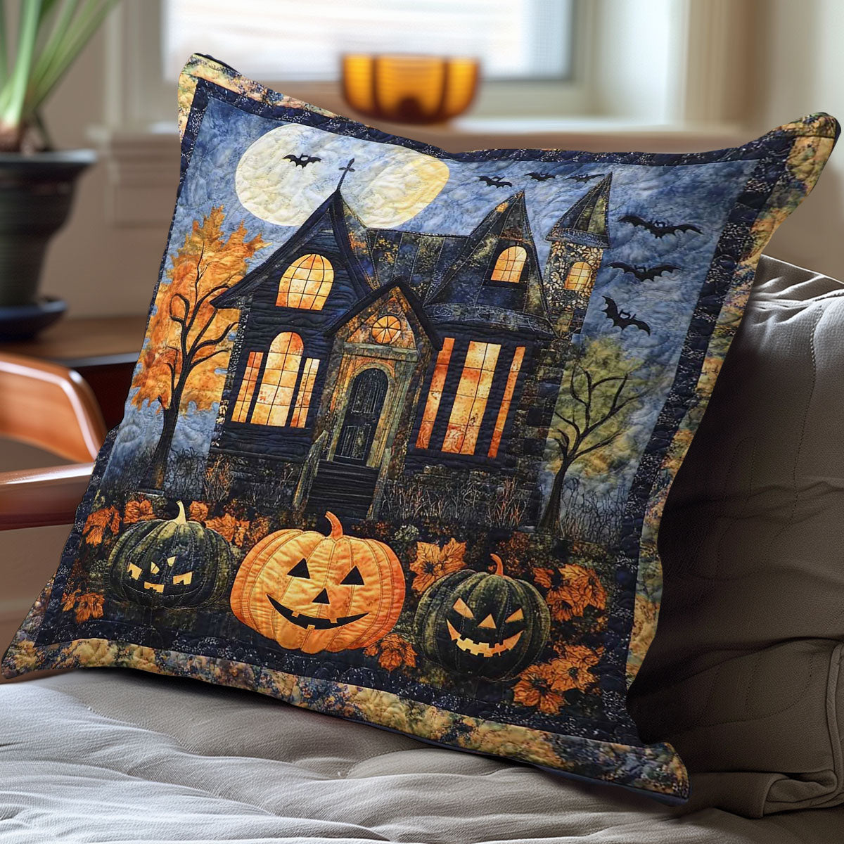 Ghostly House WN0308042CL Quilt Pillow Case