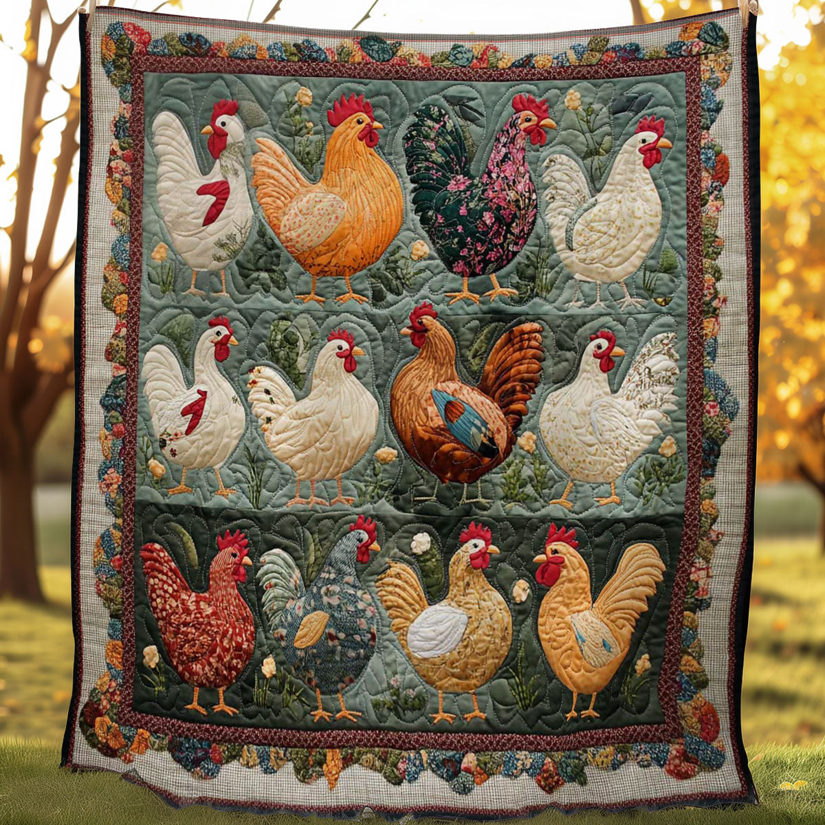 Giggling Hens WN0508042CL Quilt