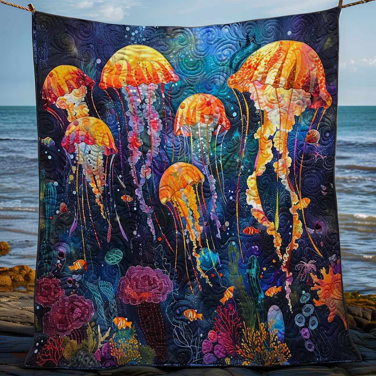 Glow Jellyfish WM2908048CL Quilt