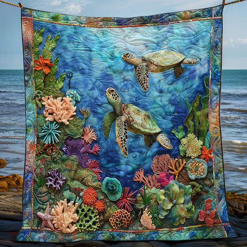 Glowing Turtle Reef Throw WN1008025CL Quilt