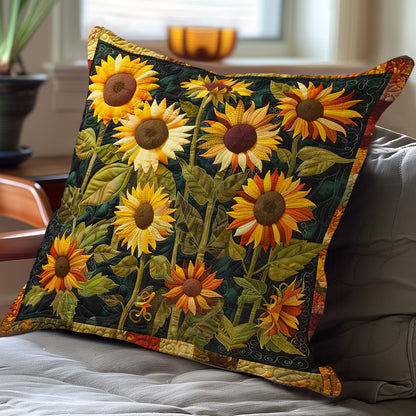 Golden Bloom WN2607051CL Quilt Pillow Case