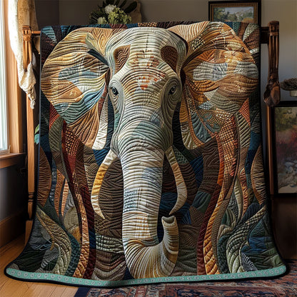 Golden Brown Elephant WN2908040CL Quilt