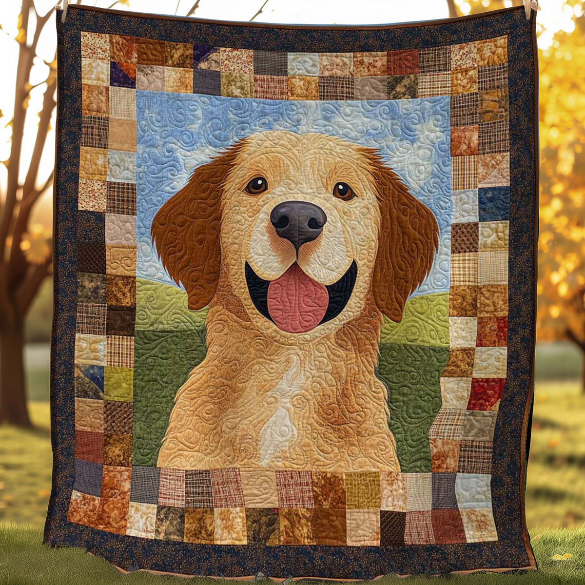 Golden Retriever Cute WN0608023CL Quilt