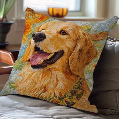 Golden Retriever Love WN0308044CL Quilt Pillow Case