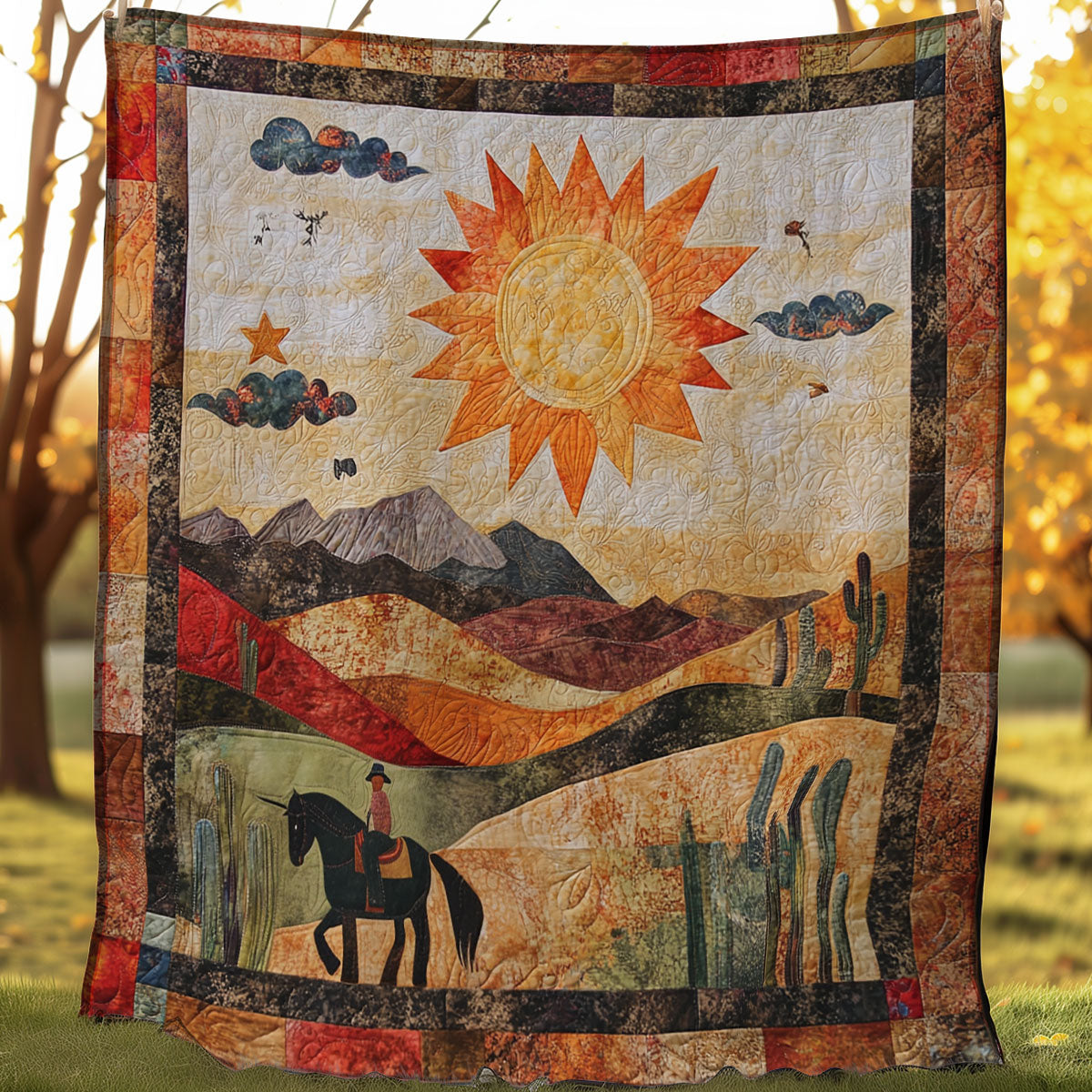 Golden Sun Cowboy WN0108064CL Quilt