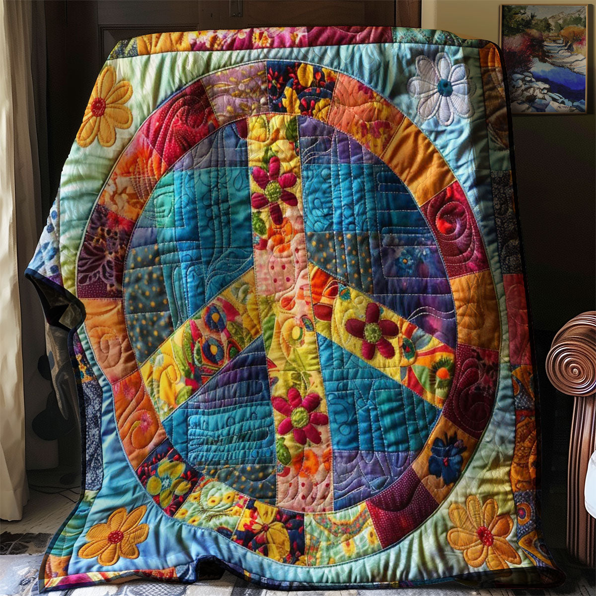 Groovy Peace WN2108042CL Quilt