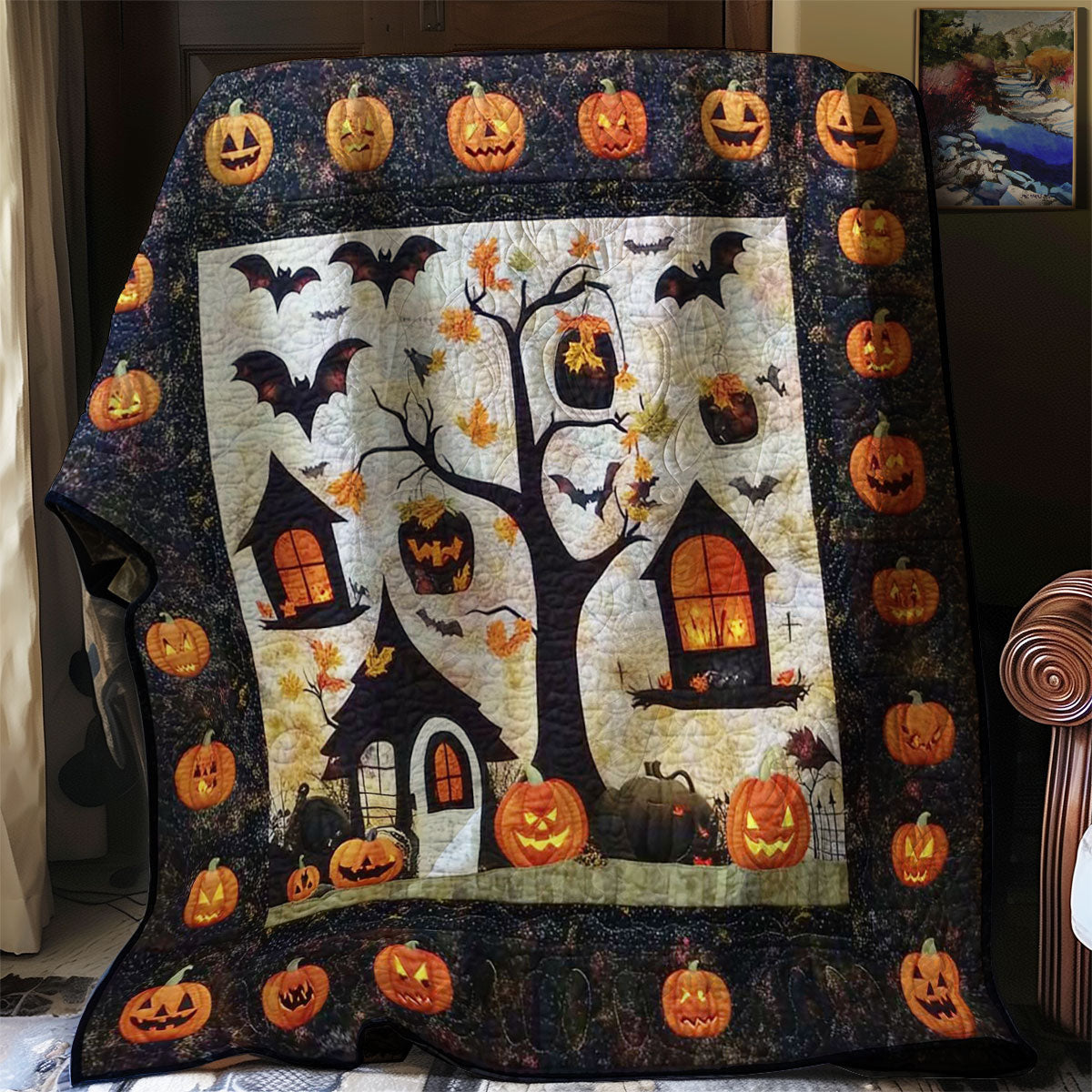Halloween And Bats WN0608057CL Quilt