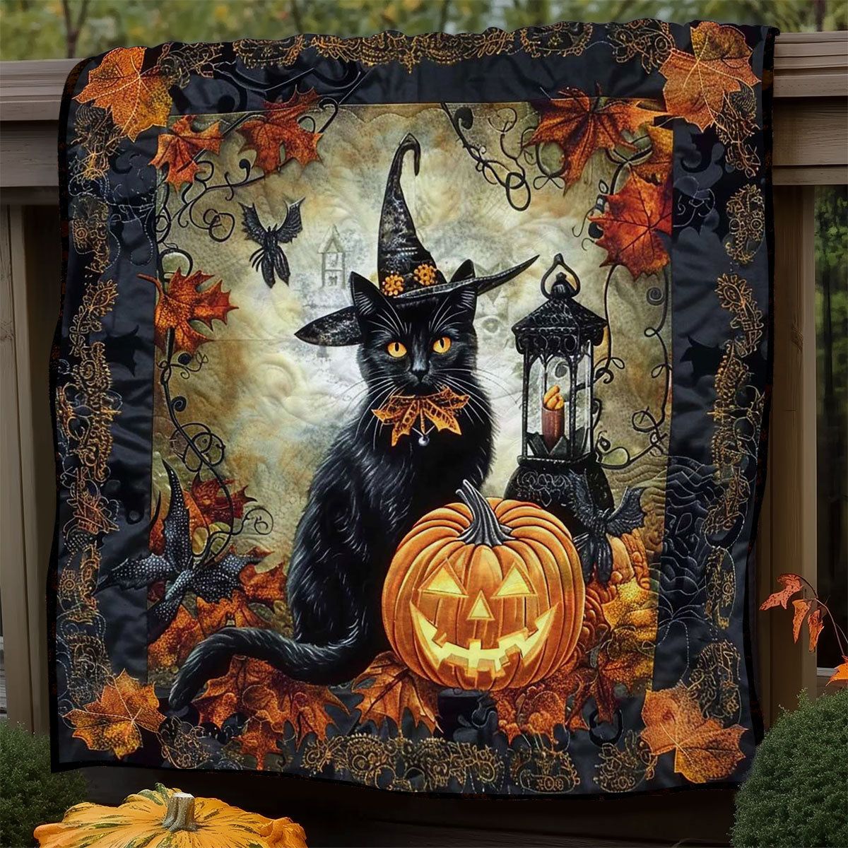 Halloween Black Cat Magic WN1908096CL Quilt