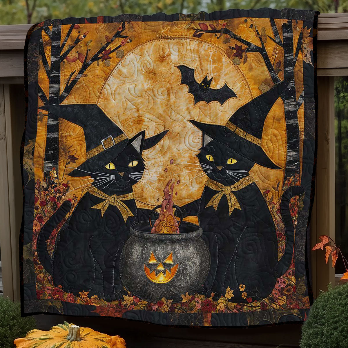 Halloween Cat's Hex WN1408045CL Quilt