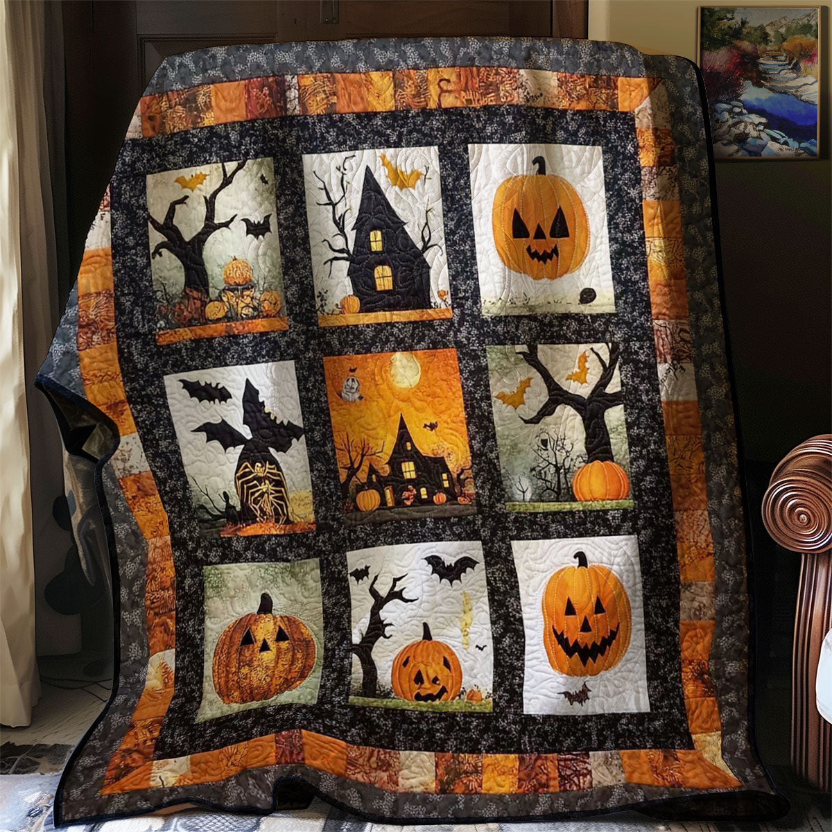 Halloween Creepy WN0608061CL Quilt