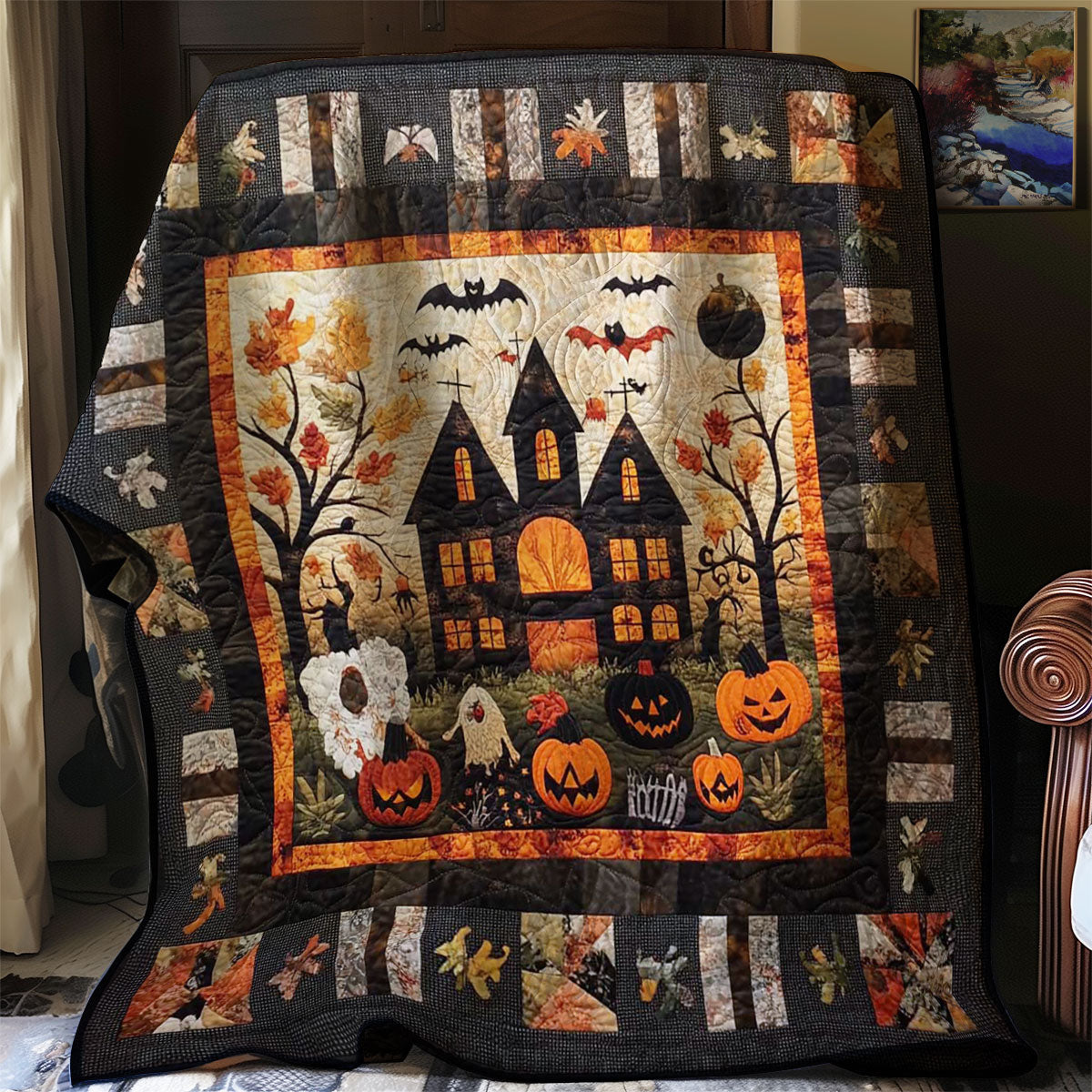 Halloween Haunted WN0608059CL Quilt