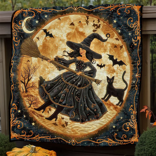 Halloween Moonlight Witch WN1908077CL Quilt