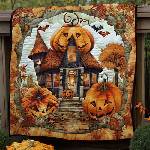 Halloween Pumpkin Retreat WN1908065CL Quilt
