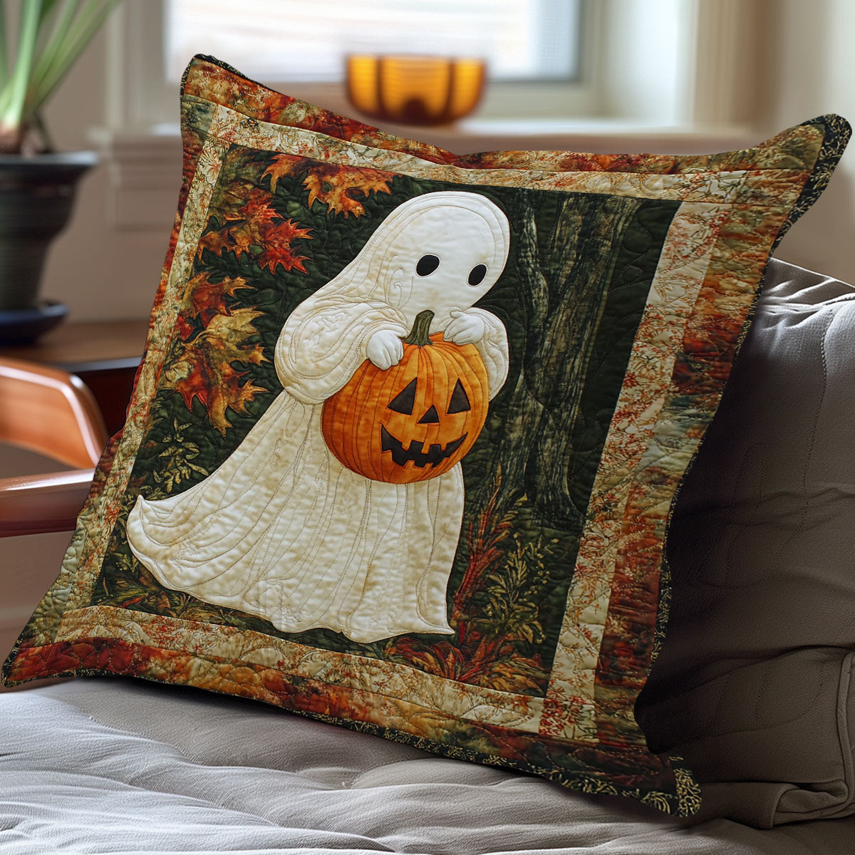 Halloween Spirit Cozy WN3107075CL Quilt Pillow Case