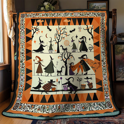 Halloween Witches' Forest Feast WN3008039CL Quilt