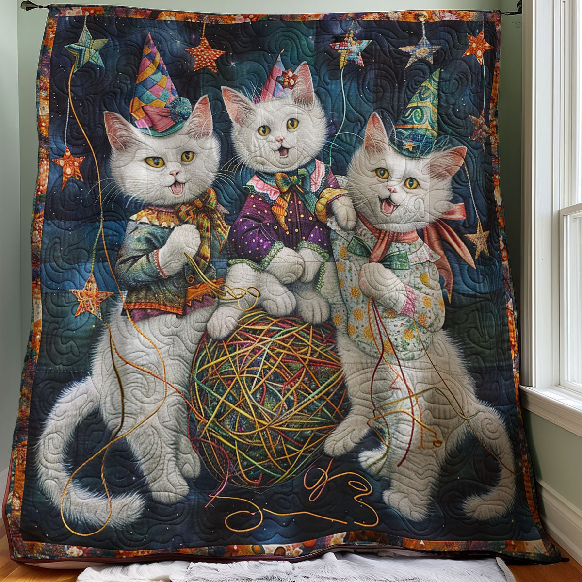 Happy Cat Party WM1608009CL Quilt