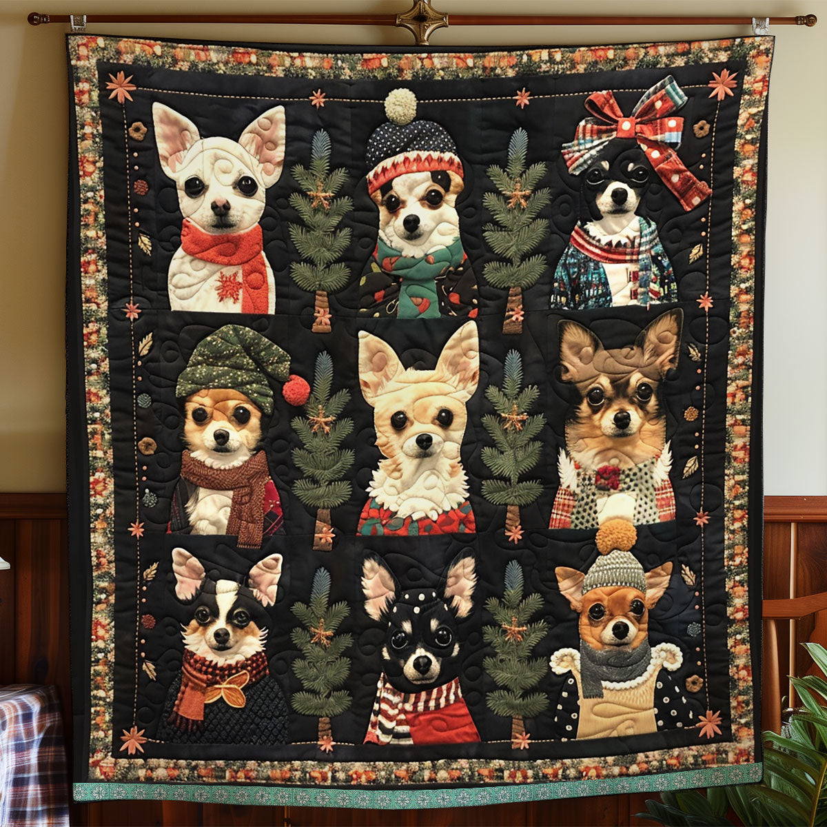 Happy Chihuahuas WN0909052CL Quilt