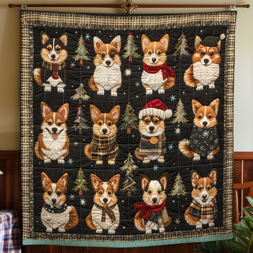 Happy Corgi Smile WN0909031CL Quilt