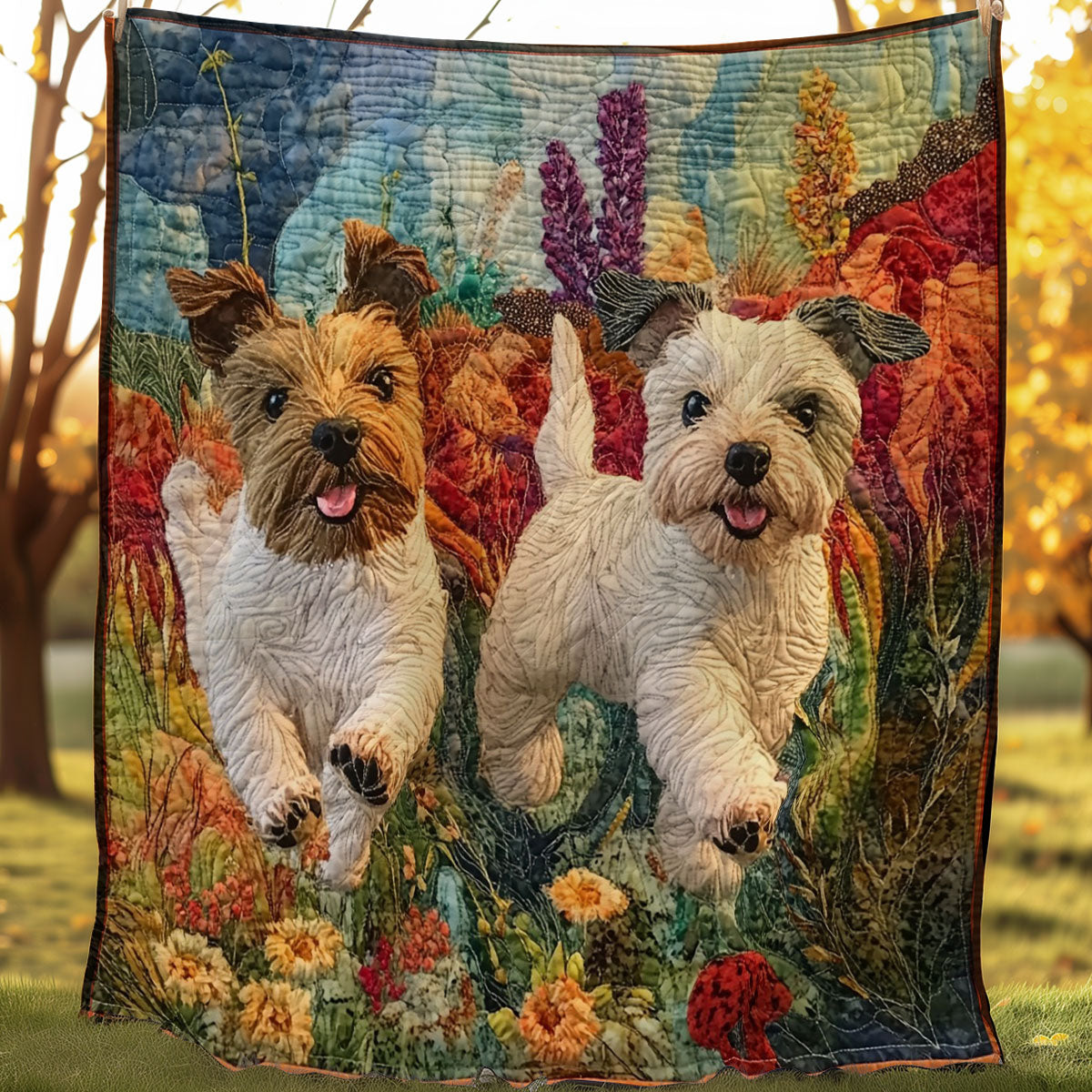 Happy Terriers WM0208016CL Quilt