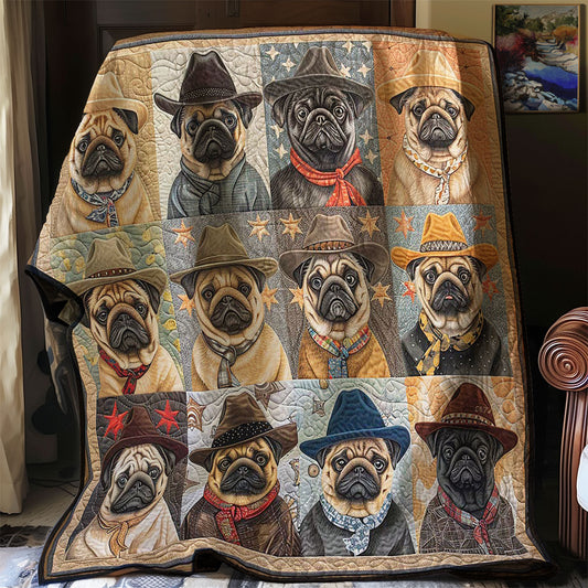 Hats Pugs WM2907001CL Quilt