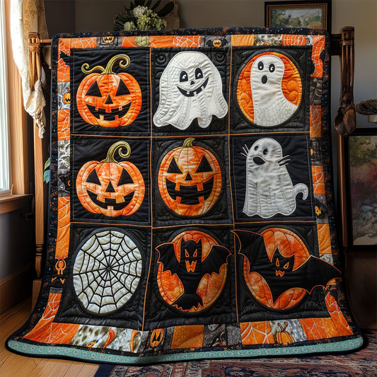 Haunted Halloween Pumpkins WN2908054CL Quilt