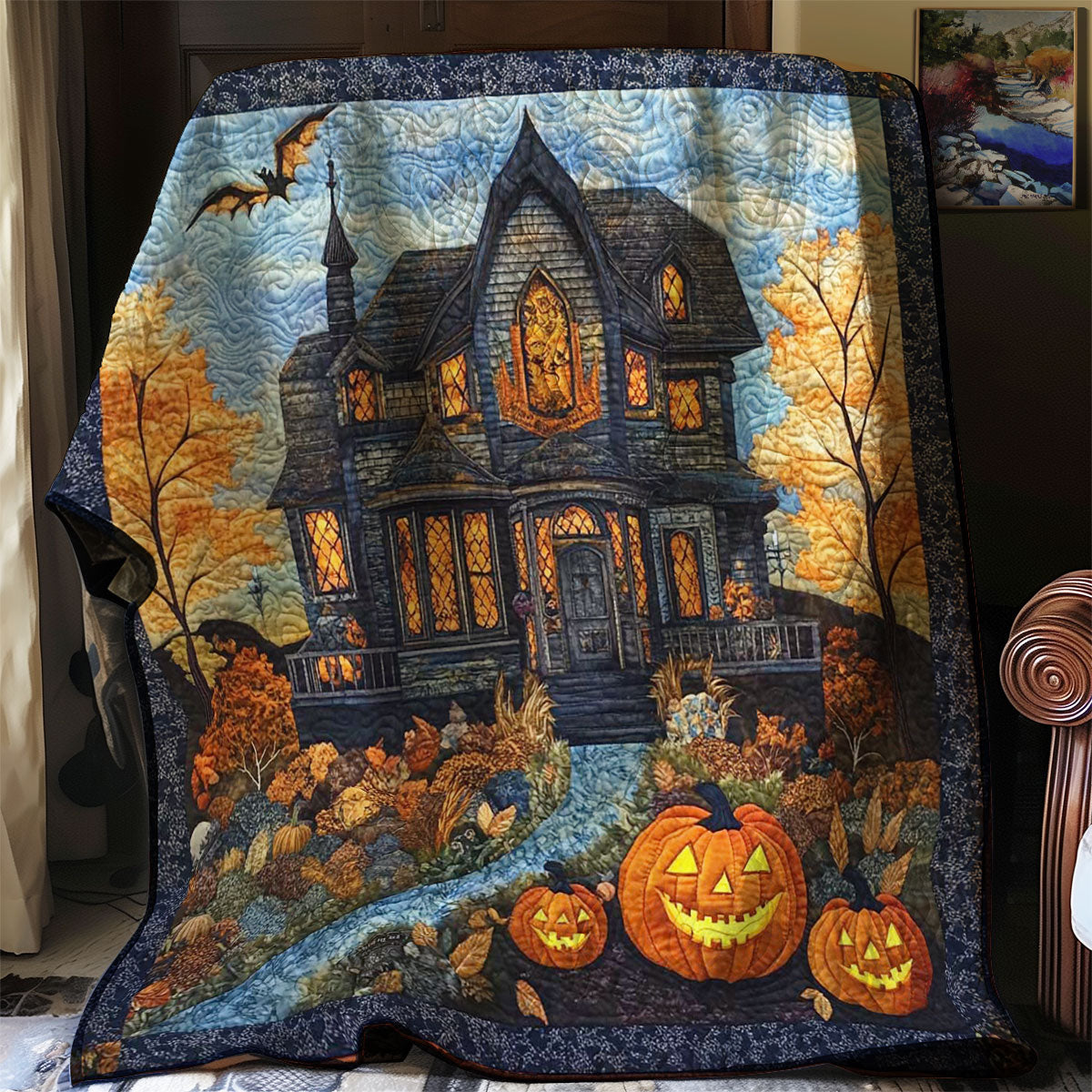 Haunted House WN0308009CL Quilt