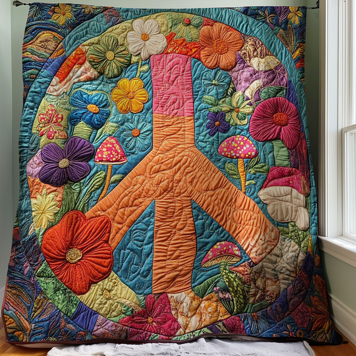 Hippie Flowers WM0508019CL Quilt