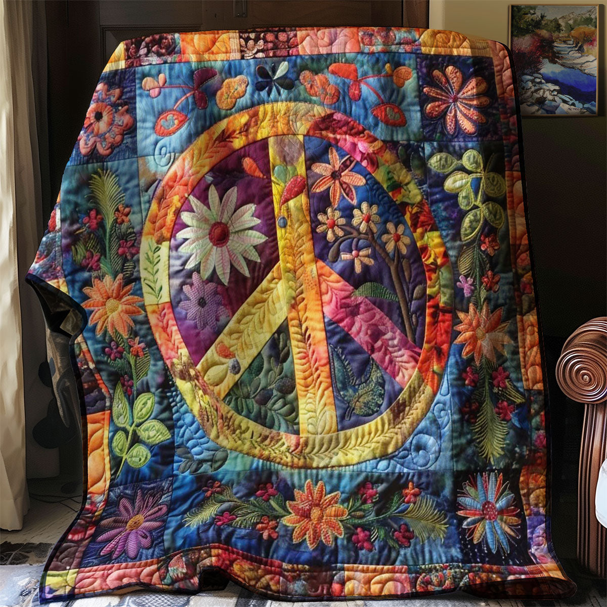 Hippie Peace WN2108038CL Quilt