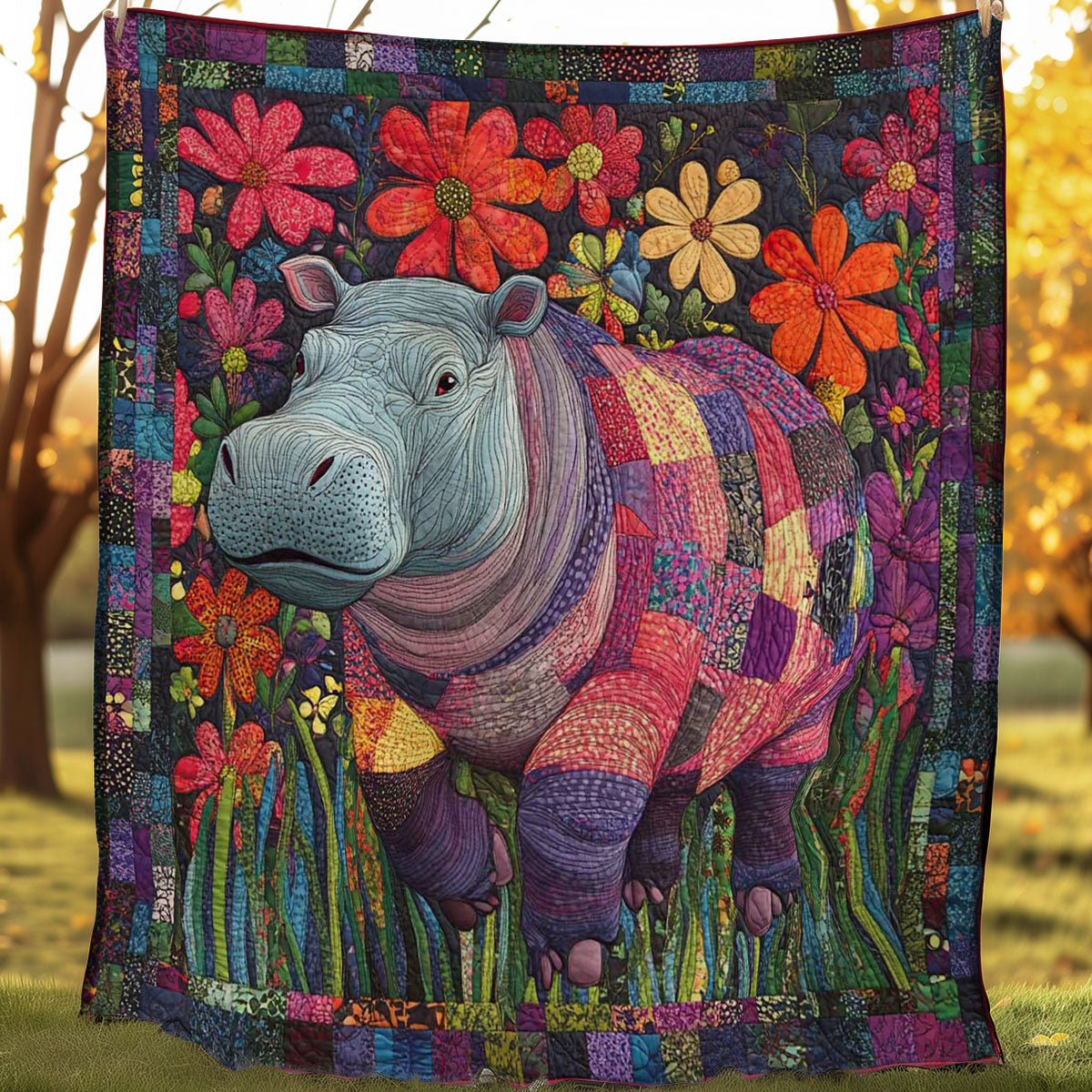 Hippo Splash WN0708063CL Quilt