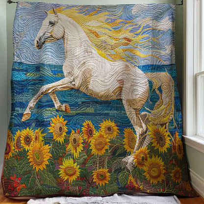 Horse And Flowers WM1008035CL Quilt