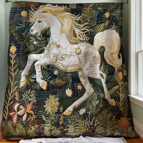 Horse In Night Forest WM1008040CL Quilt