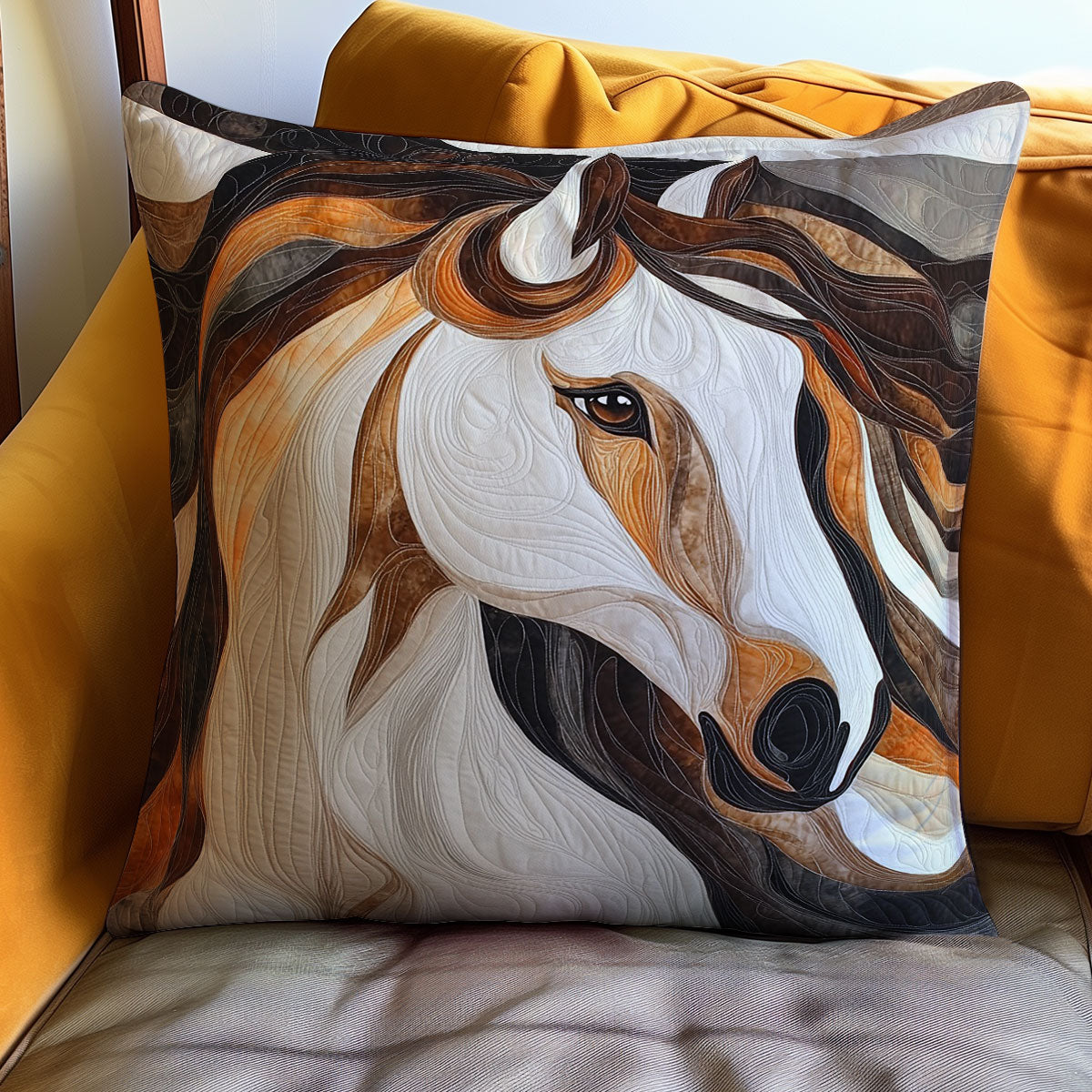 Horse WM0508121CL Quilt Pillow Case