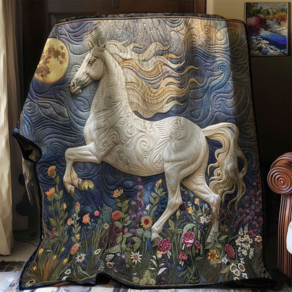 Horse's Blooming Fields WN2408183CL Quilt